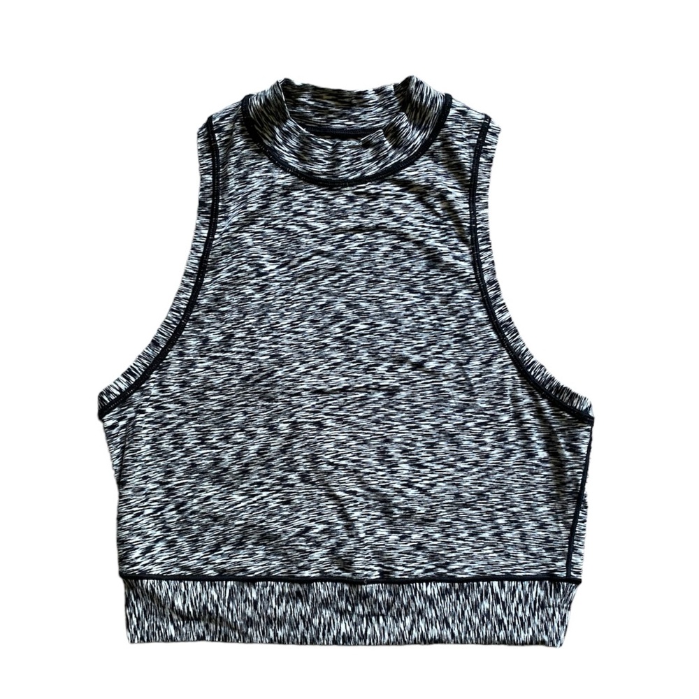 Outdoor Voices mock neck cropped space dyed top XS